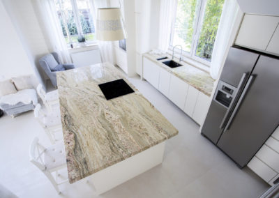 Modern Kitchen with Marble Worktops